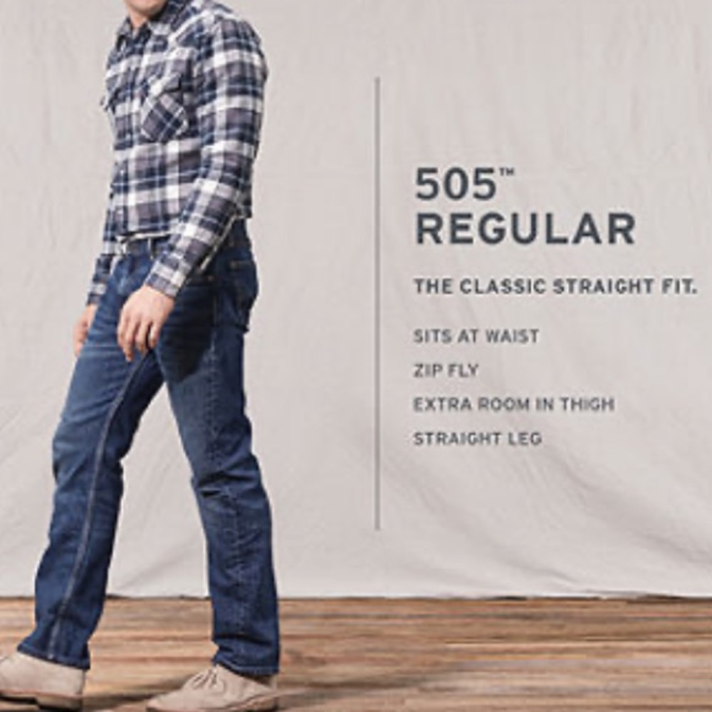 Levi’s 505 40x30 Straight Denim Jeans